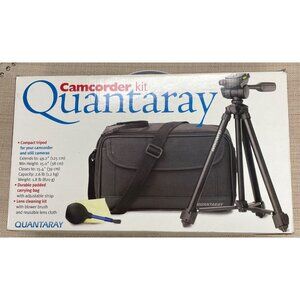 Quantaray Camcorder Kit NIB, Tripod, Padded Carrying Bag, Lens Cleaning Kit - SK